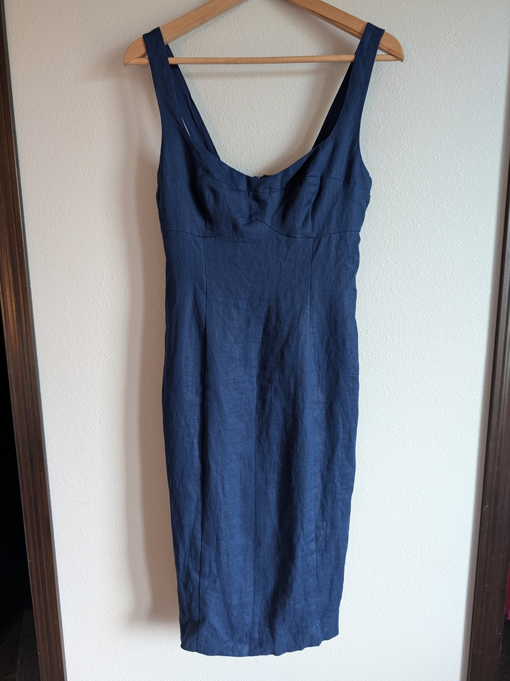 Reformation Thea Linen Midi Sheath Dress - Picture 3 of 6